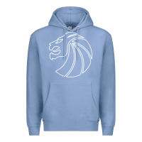 Colony Blue outline seven lions Premium Hoodie - artisFamous
