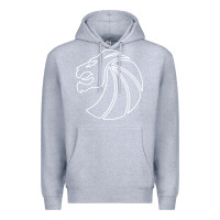 Heather Grey outline seven lions Premium Hoodie - artisFamous