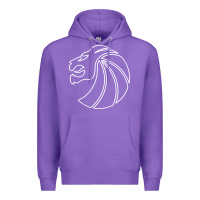 Purple outline seven lions Premium Hoodie - artisFamous
