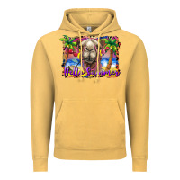 Vintage Mustard hello summer camel at the beach Vintage Hoodie - BarkalooDesign