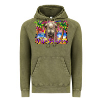 Vintage Olive hello summer camel at the beach Vintage Hoodie - BarkalooDesign