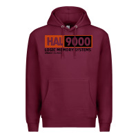 Burgundy hal 9000 logic memory systems urbana illinois Premium Hoodie - artisFamous