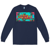 Navy dreamer with butterfly and tie dye  licance  plate Long Sleeve Tee - Artiststas