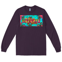 Plum dreamer with butterfly and tie dye  licance  plate Long Sleeve Tee - Artiststas