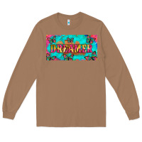 Toasted Coconut dreamer with butterfly and tie dye  licance  plate Long Sleeve Tee - Artiststas