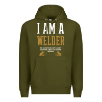 Army Green I Am A WELDER - WELDER Job Gift Funny Premium Hoodie - artisFamous