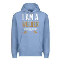 Colony Blue I Am A WELDER - WELDER Job Gift Funny Premium Hoodie - artisFamous