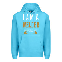 Ocean Blue I Am A WELDER - WELDER Job Gift Funny Premium Hoodie - artisFamous