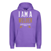 Purple I Am A WELDER - WELDER Job Gift Funny Premium Hoodie - artisFamous