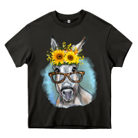Asphalt Sunflower Glasses Donkey Heavy Core Tee - RanaPortraitStore