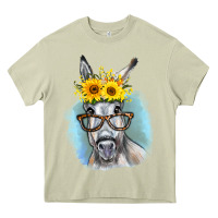 Mossy Sunflower Glasses Donkey Heavy Core Tee - RanaPortraitStore