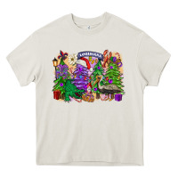 Cream christmas louisiana mardi gras trees Heavy Core Tee - FaDigitalArtStudio