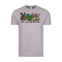 Vintage Zinc Peace Love Elk Buck Deer Vintage Tee - LillyAllenDesigns