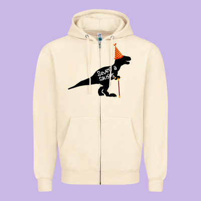 Seven A Saurus Zipper Hoodie Designed By Bettercallsaul