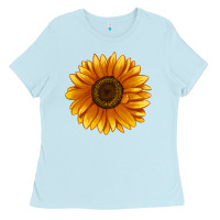 Baby Blue Soraya Sunflower Ladies Tee - LillyAllenDesigns