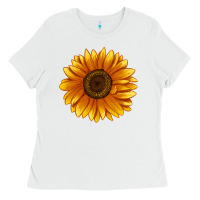White Soraya Sunflower Ladies Tee - LillyAllenDesigns