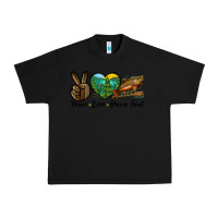 Black Peace Love Brown Trout Urban Heavy Tee - LillyAllenDesigns