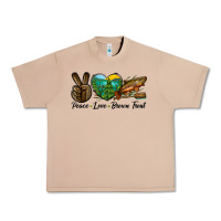 Burro Peace Love Brown Trout Urban Heavy Tee - LillyAllenDesigns