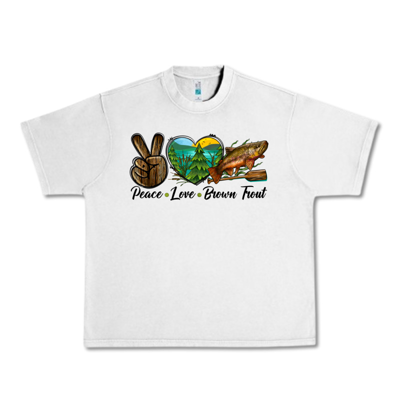 Peace Love Brown Trout Urban Heavy Tee by LillyAllenDesigns | Teevron