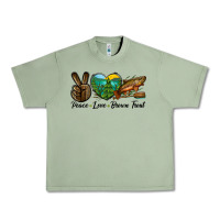 Oil Green Peace Love Brown Trout Urban Heavy Tee - LillyAllenDesigns