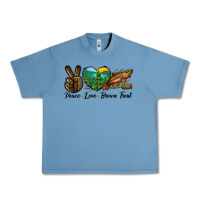 Pebble Blue Peace Love Brown Trout Urban Heavy Tee - LillyAllenDesigns