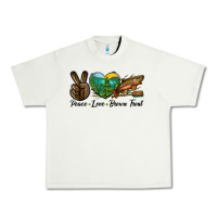 Pistachio Peace Love Brown Trout Urban Heavy Tee - LillyAllenDesigns