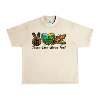 Sandshell Peace Love Brown Trout Urban Heavy Tee - LillyAllenDesigns