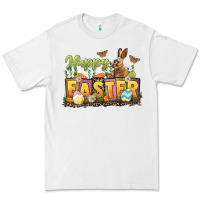 White Happy Easter Premium Tee - LillyAllenDesigns