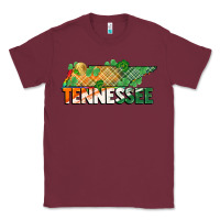 Burgundy tennessee map st patricks day Classic Tee - FaDigitalArtStudio