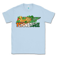 Dusty Blue tennessee map st patricks day Classic Tee - FaDigitalArtStudio