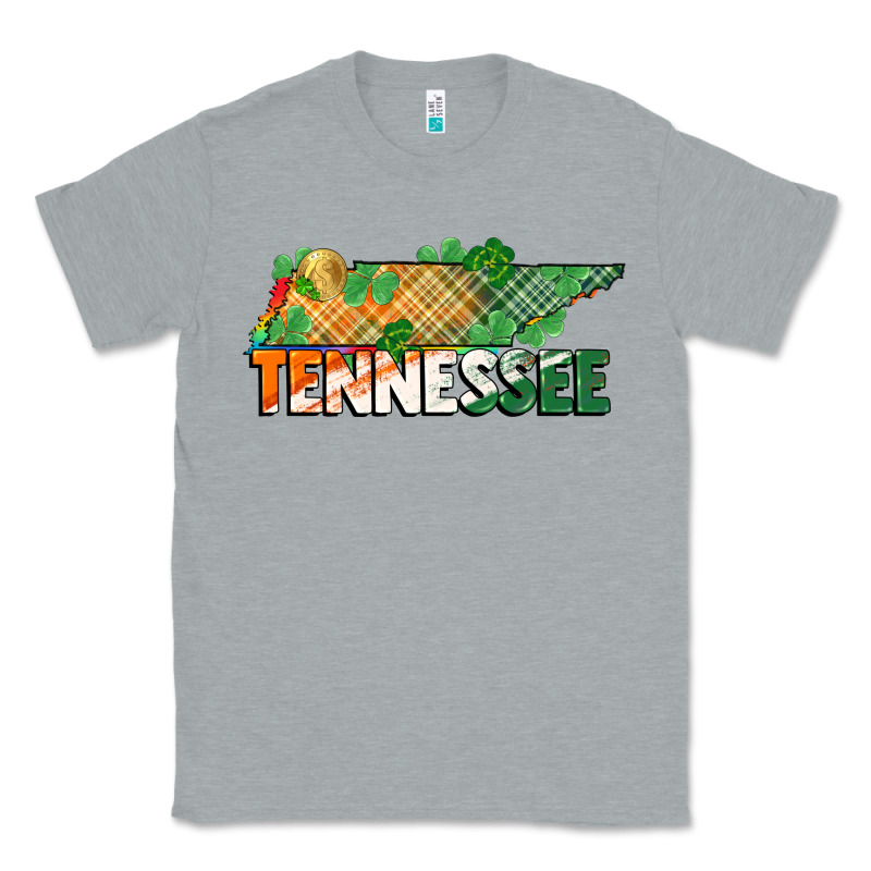 Tennessee Map St Patricks Day Classic Tee by FaDigitalArtStudio | Teevron