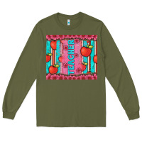 Army Green teacher with  flower glitter and serape leopard Long Sleeve Tee - Artiststas