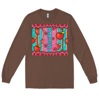 Chestnut teacher with  flower glitter and serape leopard Long Sleeve Tee - Artiststas