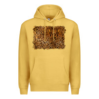 Antique Gold handdrawn leopard pattern Premium Hoodie - BarkalooDesign