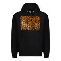 Black handdrawn leopard pattern Premium Hoodie - BarkalooDesign