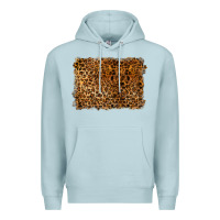 Blue Mist handdrawn leopard pattern Premium Hoodie - BarkalooDesign