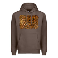 Coffee handdrawn leopard pattern Premium Hoodie - BarkalooDesign