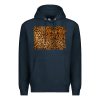 Navy handdrawn leopard pattern Premium Hoodie - BarkalooDesign