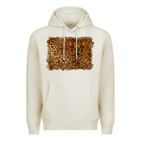 Oatmeal Heather handdrawn leopard pattern Premium Hoodie - BarkalooDesign