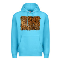 Ocean Blue handdrawn leopard pattern Premium Hoodie - BarkalooDesign