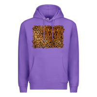 Purple handdrawn leopard pattern Premium Hoodie - BarkalooDesign