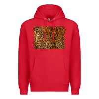 Red handdrawn leopard pattern Premium Hoodie - BarkalooDesign