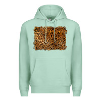 Seafoam handdrawn leopard pattern Premium Hoodie - BarkalooDesign