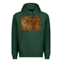 Sports Green handdrawn leopard pattern Premium Hoodie - BarkalooDesign