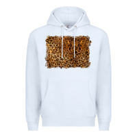 White handdrawn leopard pattern Premium Hoodie - BarkalooDesign