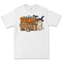 White Stay Spooky Premium Tee - CowhideDigitalArt