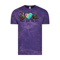 Cloud Purple Peace Love Sea Lion Vintage Tee - LillyAllenDesigns