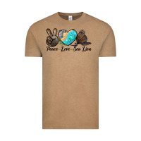 Vintage Coffee Peace Love Sea Lion Vintage Tee - LillyAllenDesigns