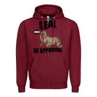 Burgundy Seal nice Of Approval Zipper Hoodie - Bettercallsaul