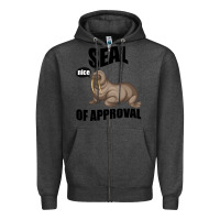 Charcoal Heather Seal nice Of Approval Zipper Hoodie - Bettercallsaul